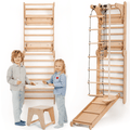 wooden-swedish-wall-climbing-ladder-for-children-swing-set-slide-board-art-add-on-Gift-Baby-ToysSwedish wall-1