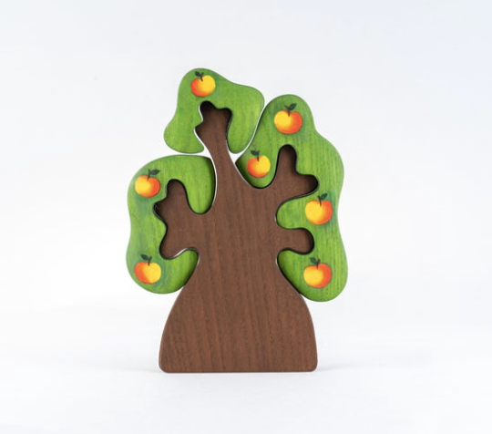 waldorf-wooden-apple-tree-puzzle-Gift-Baby-Toys-4