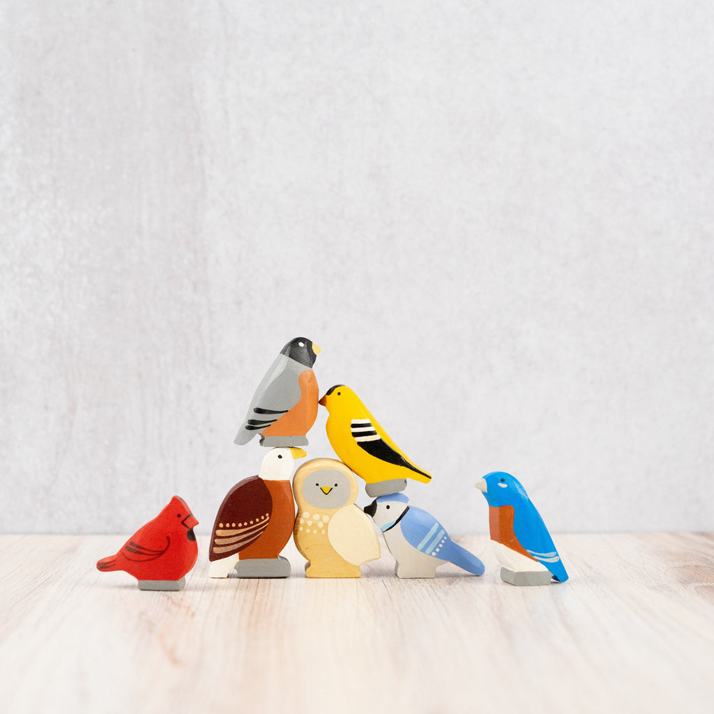set-of-7-wooden-bird-figurines-Gift-Baby-Toys-1