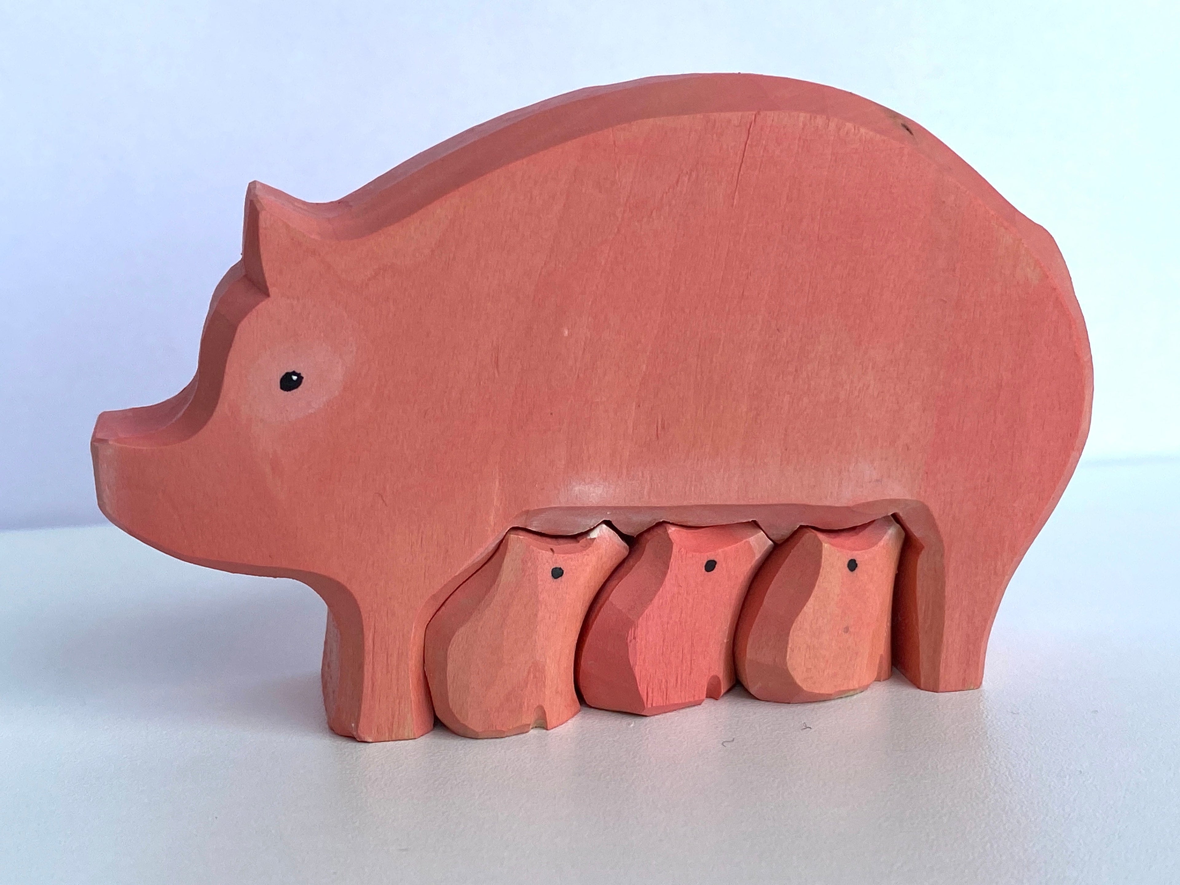 wood-carved-pig-with-piglets-Gift-Baby-Toys-7